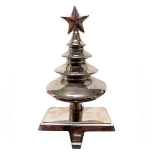 Silver Christmas Tree Stocking Holder